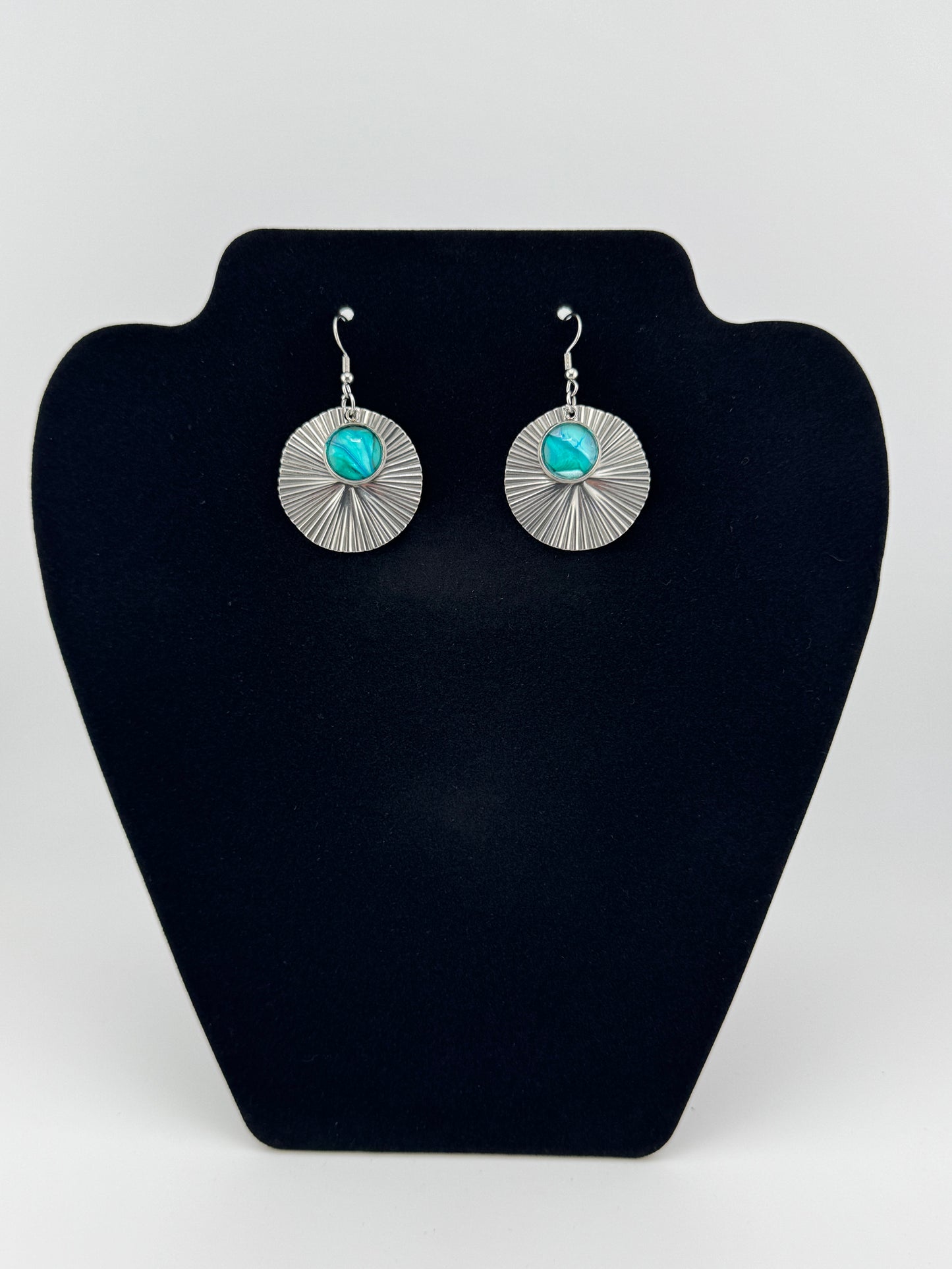 Teel Circle Fan Earrings