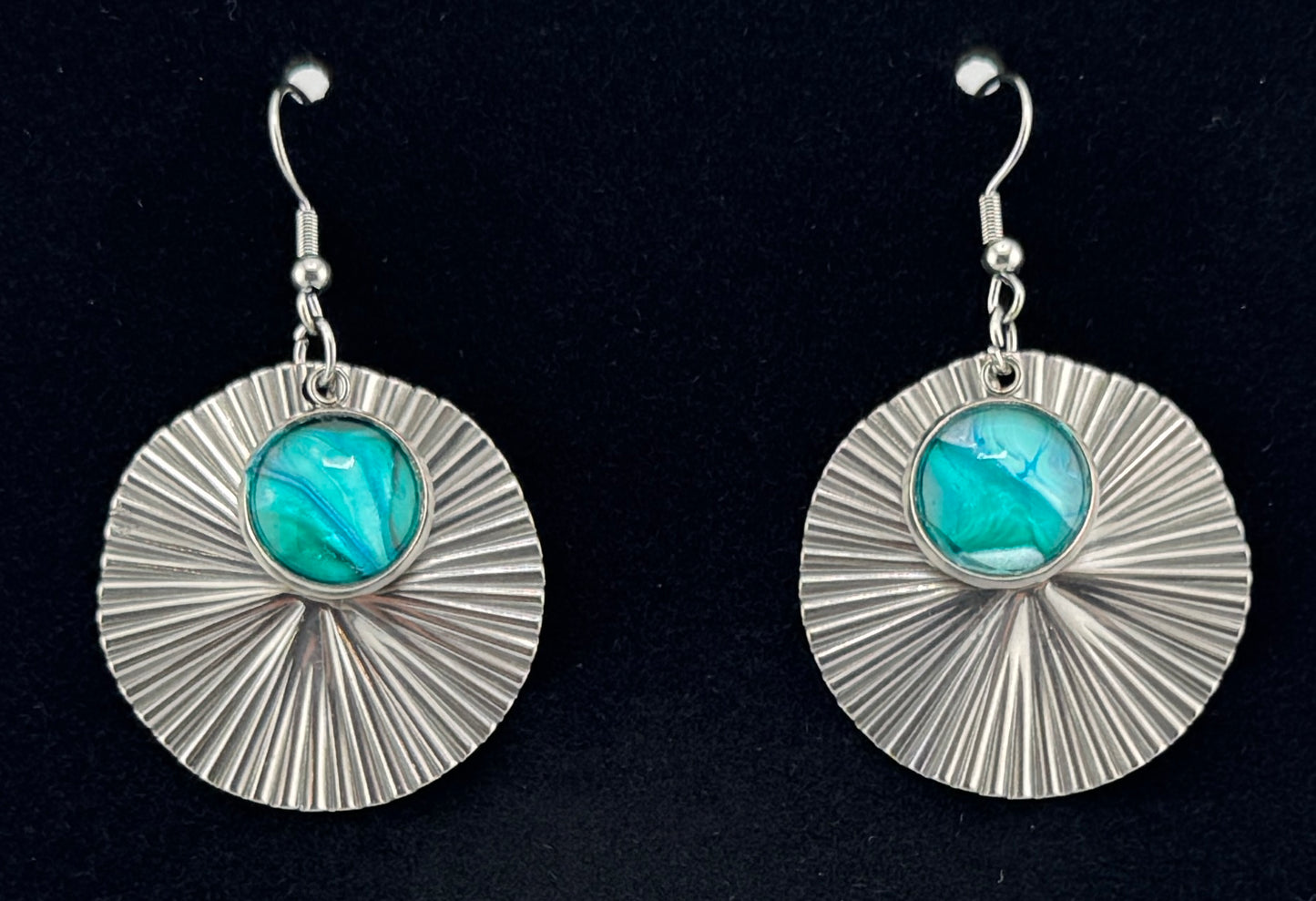 Teel Circle Fan Earrings