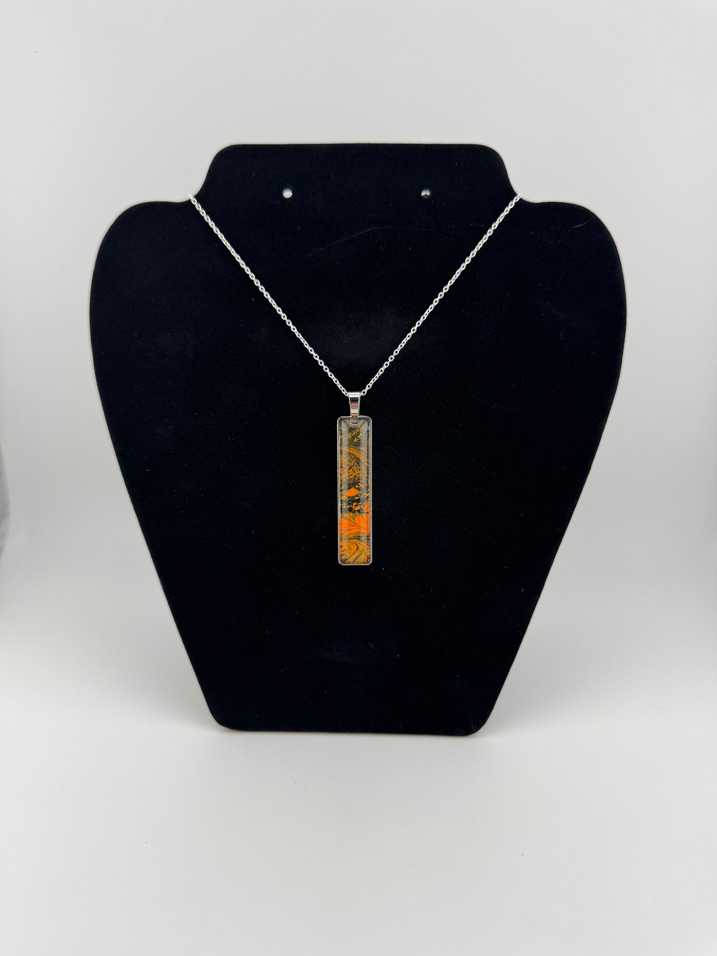 Orange/Black Slim Necklace