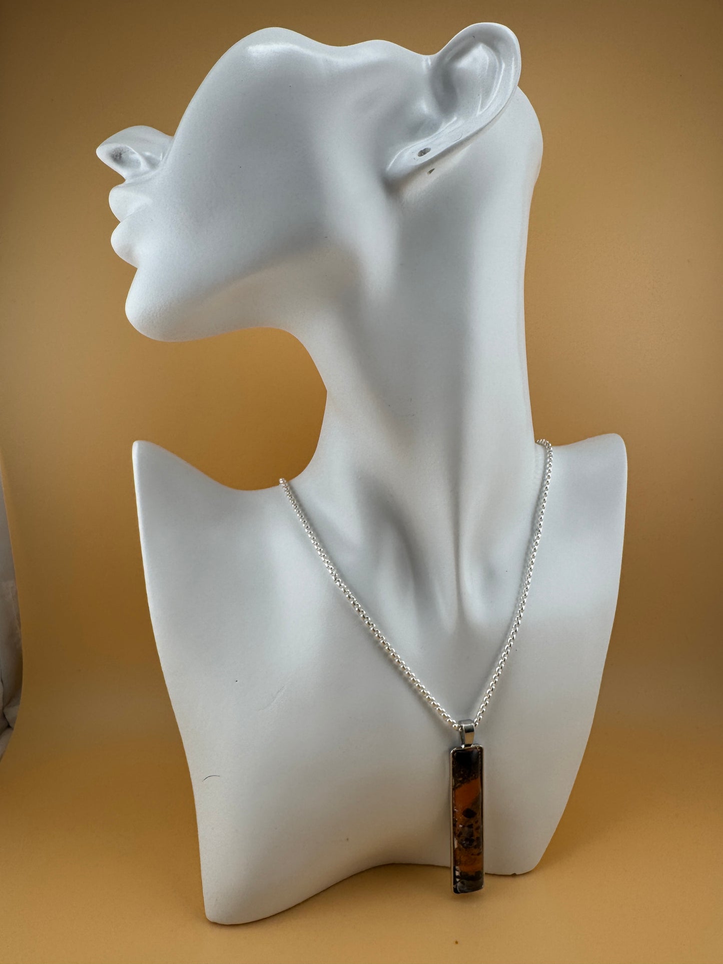 Orange/Black Slim Necklace