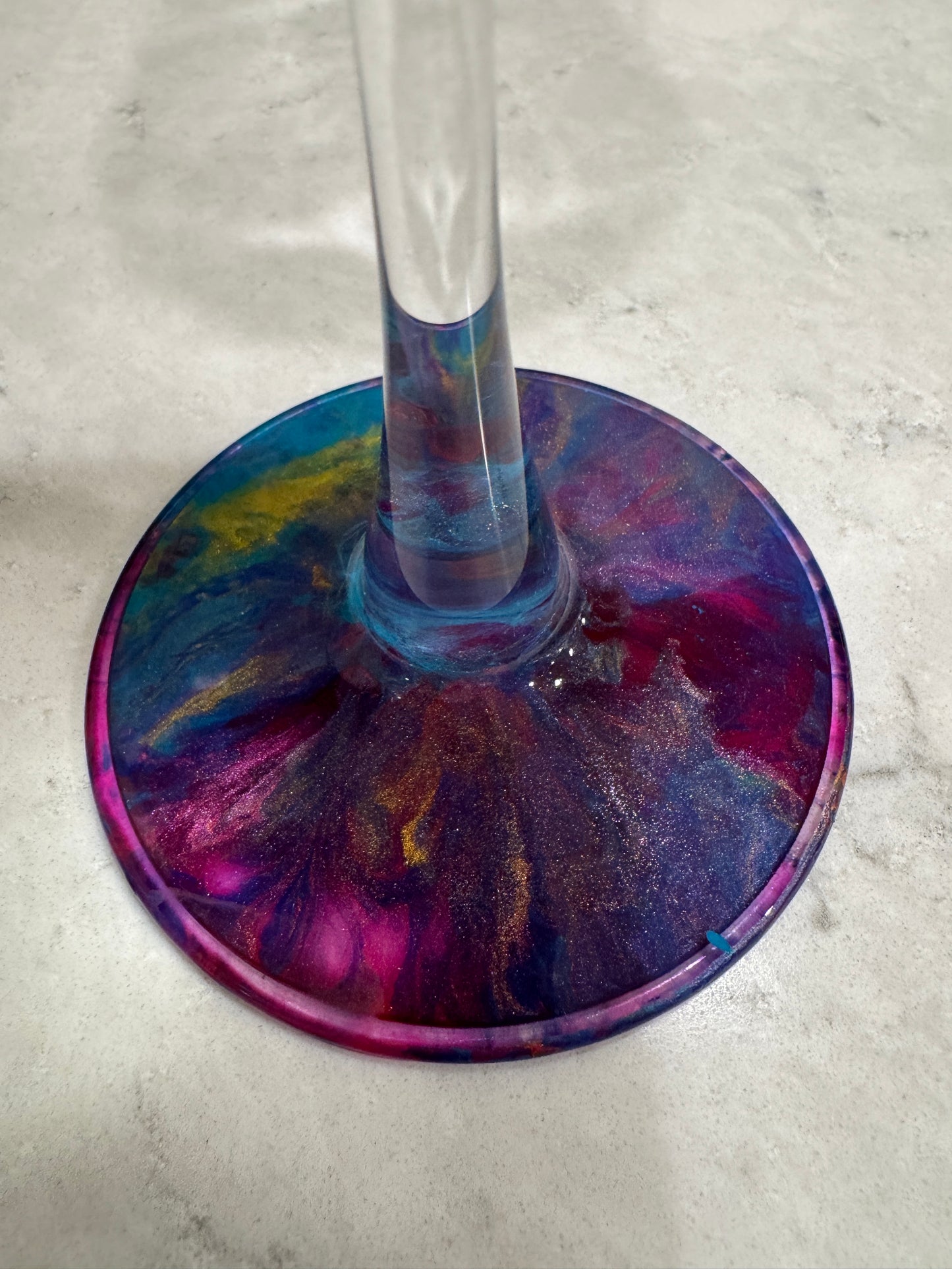 It's a Party Pink/Blue Wine Glasses