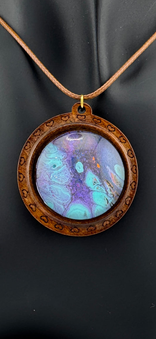 Purple Haze Wood Necklace