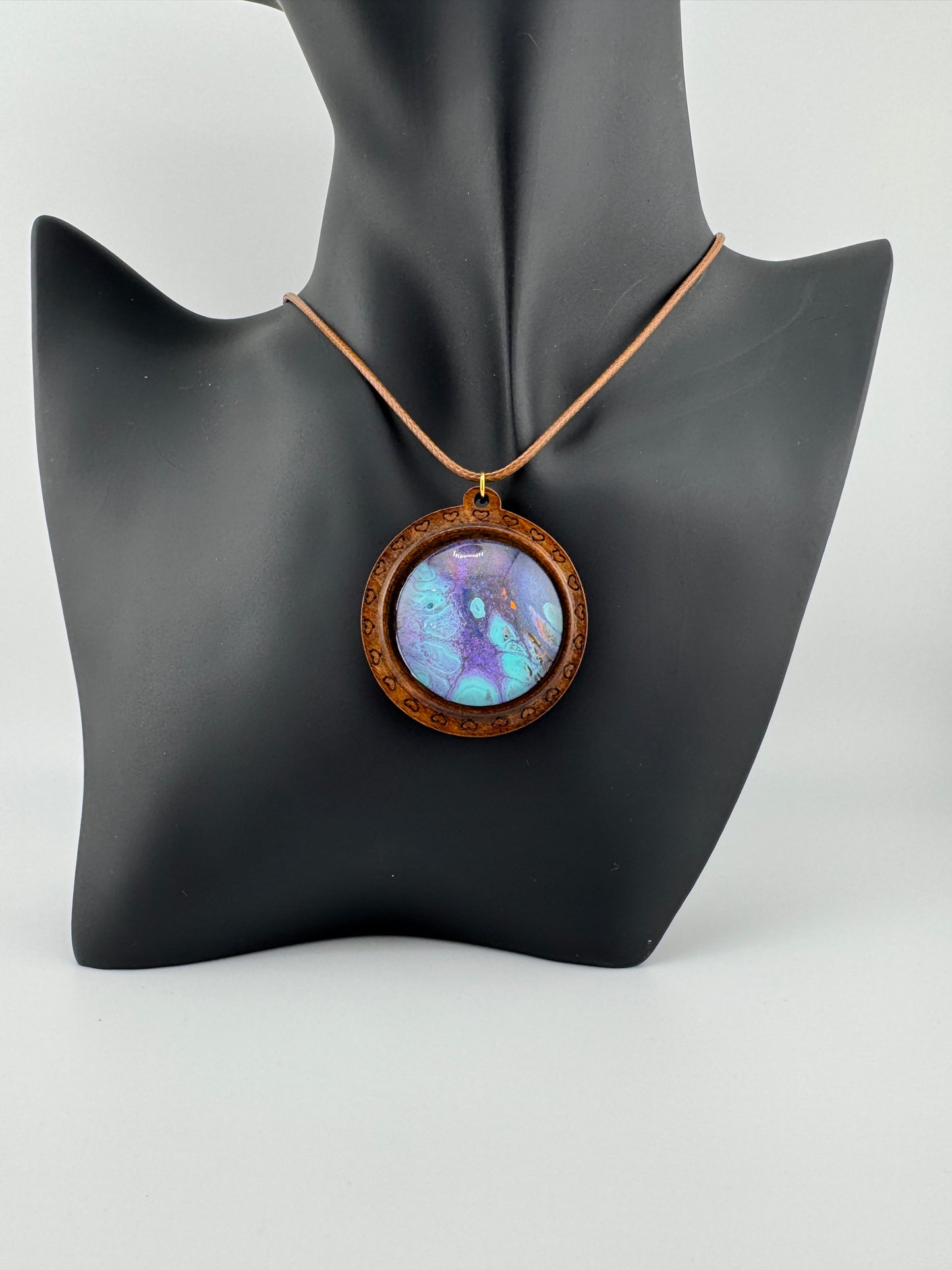 Purple Haze Wood Necklace