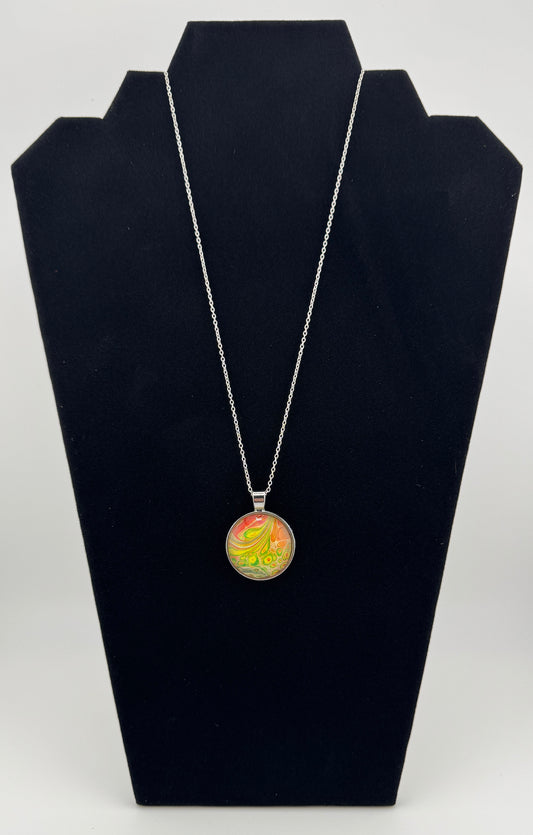 Red/Yellow/Green Haze Necklace