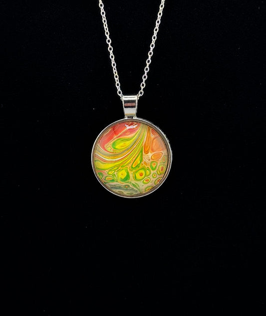 Red/Yellow/Green Haze Necklace
