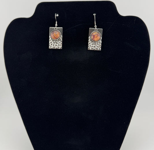 Copper/Silver Earring Set