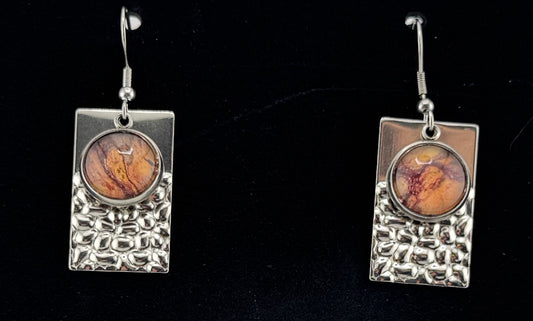 Copper/Silver Earring Set