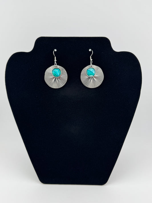 Teel Circle Fan Earrings