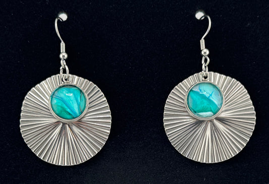 Teel Circle Fan Earrings