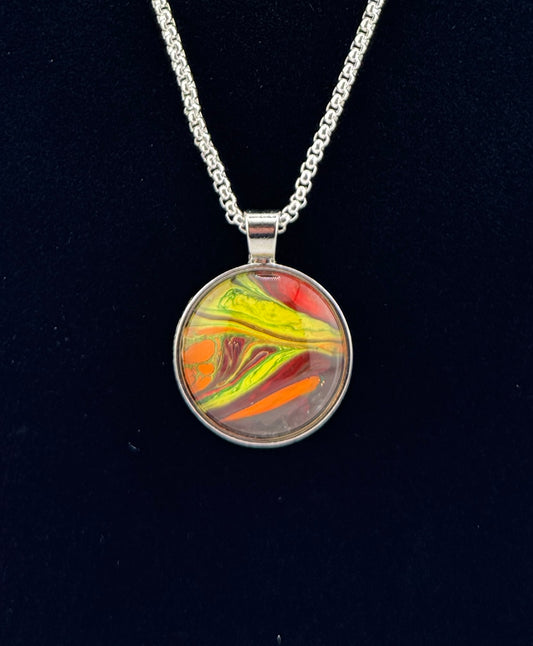 Purple/Yellow/Red/Orange Necklace