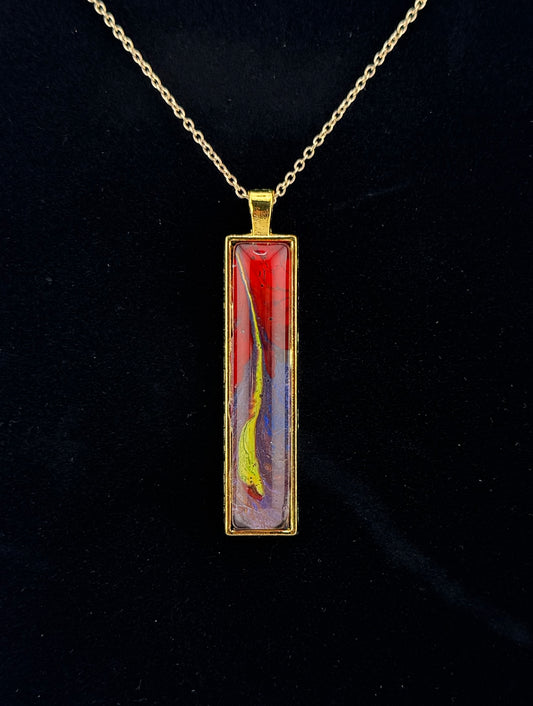 Red/Purple/Yellow Slim Necklace