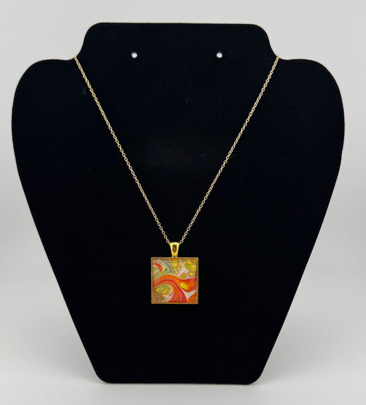 Orange Wave Necklace