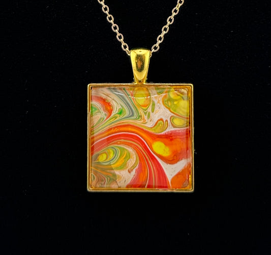 Orange Wave Necklace