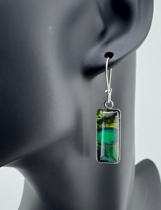 Emerald/Gold Earrings