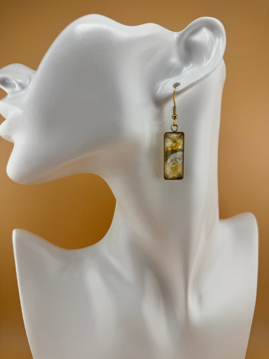 Gold/Yellow/Black Slim Earrings