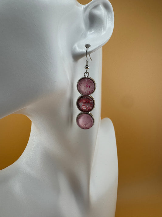 Cotton Candy Pink Drop Earrings