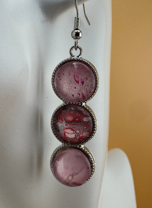 Cotton Candy Pink Drop Earrings