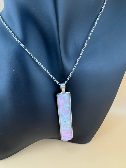 Pastel Love Slim Necklace and Earrings