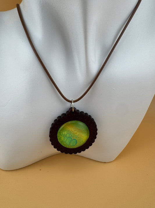 Lemon/Lime Wooden Necklace