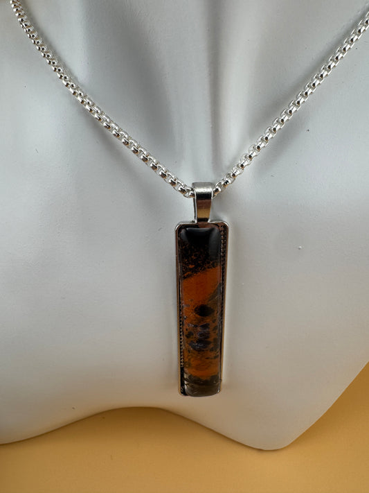 Orange/Black Slim Necklace