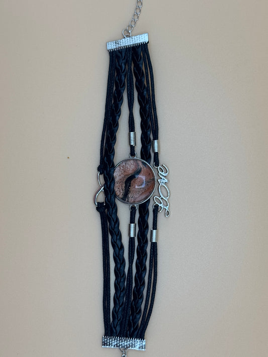 Cats Eye Black Love Bracelet