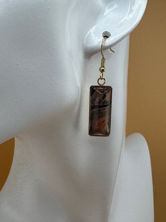 Copper/Black Slim Earrings