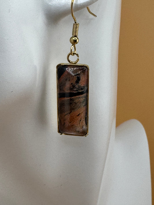 Copper/Black Slim Earrings