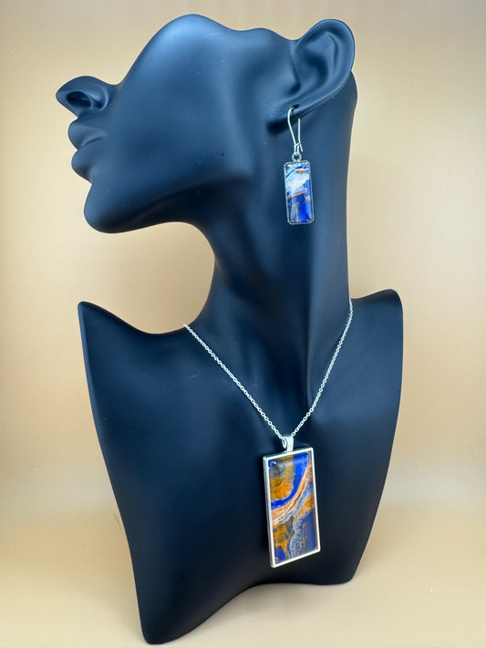 Bronco Sky Necklace and Earrings