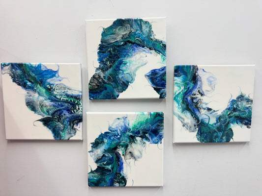 Blue Wave-Set of 4