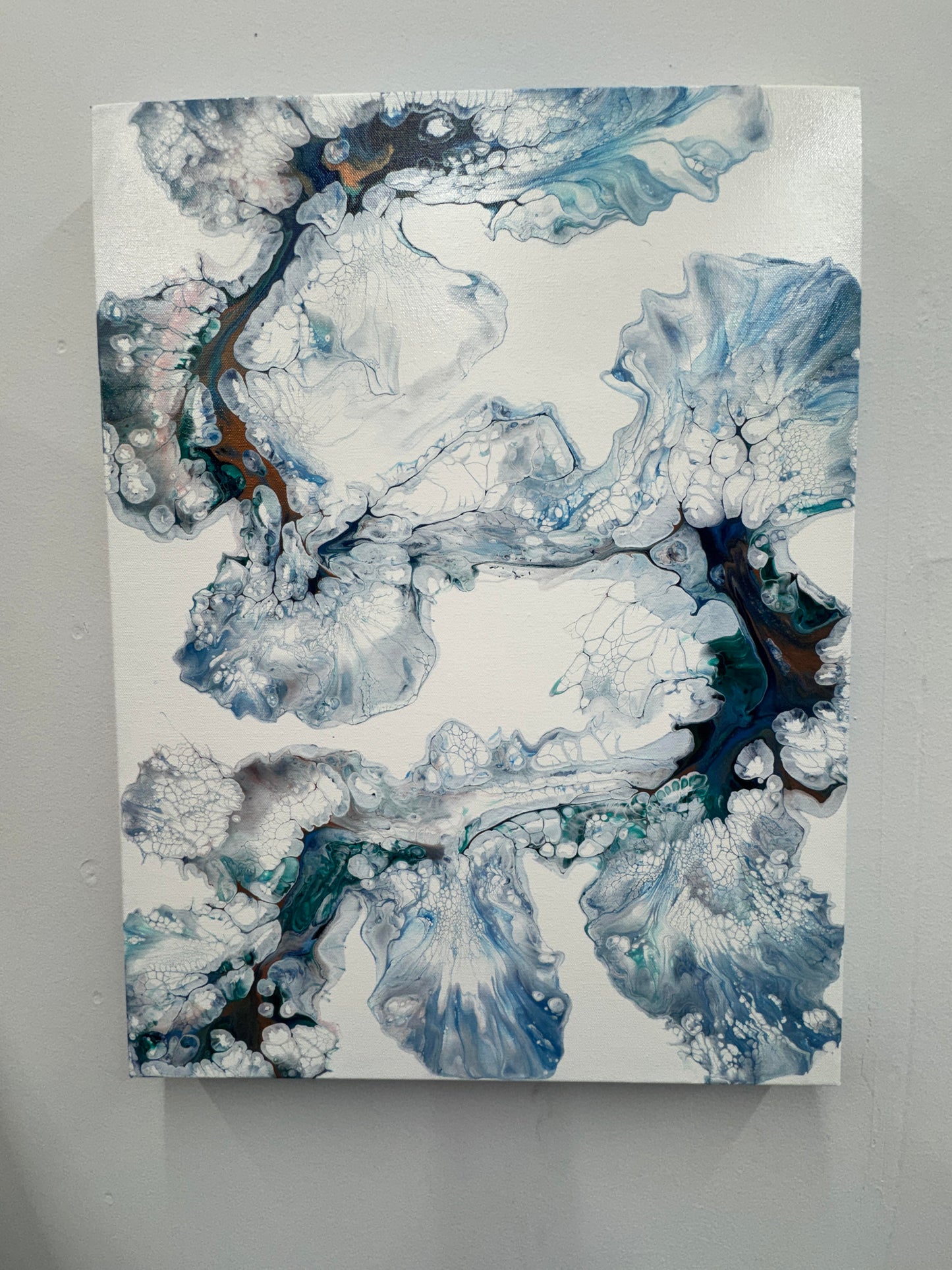 Copper/Teal Dutch Pour