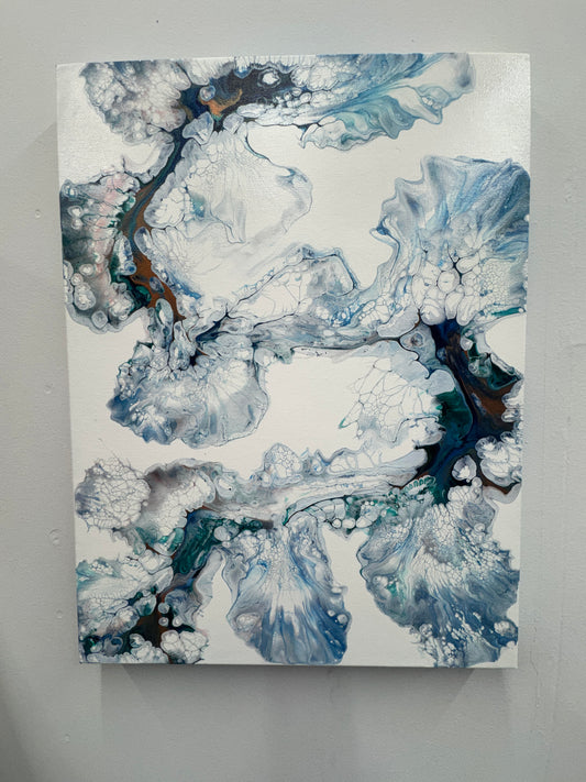 Copper/Teal Dutch Pour